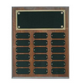 10.5 x 13 Step Edge Genuine Walnut 18 Plate Perpetual Plaque